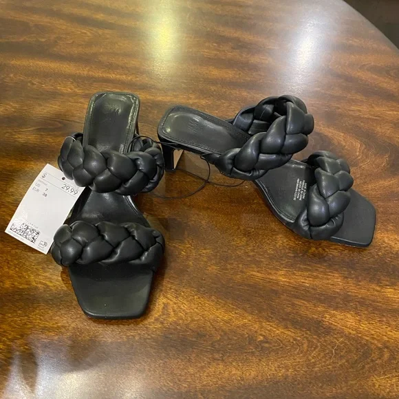 H&M Black braided heels - Picture 1 of 1